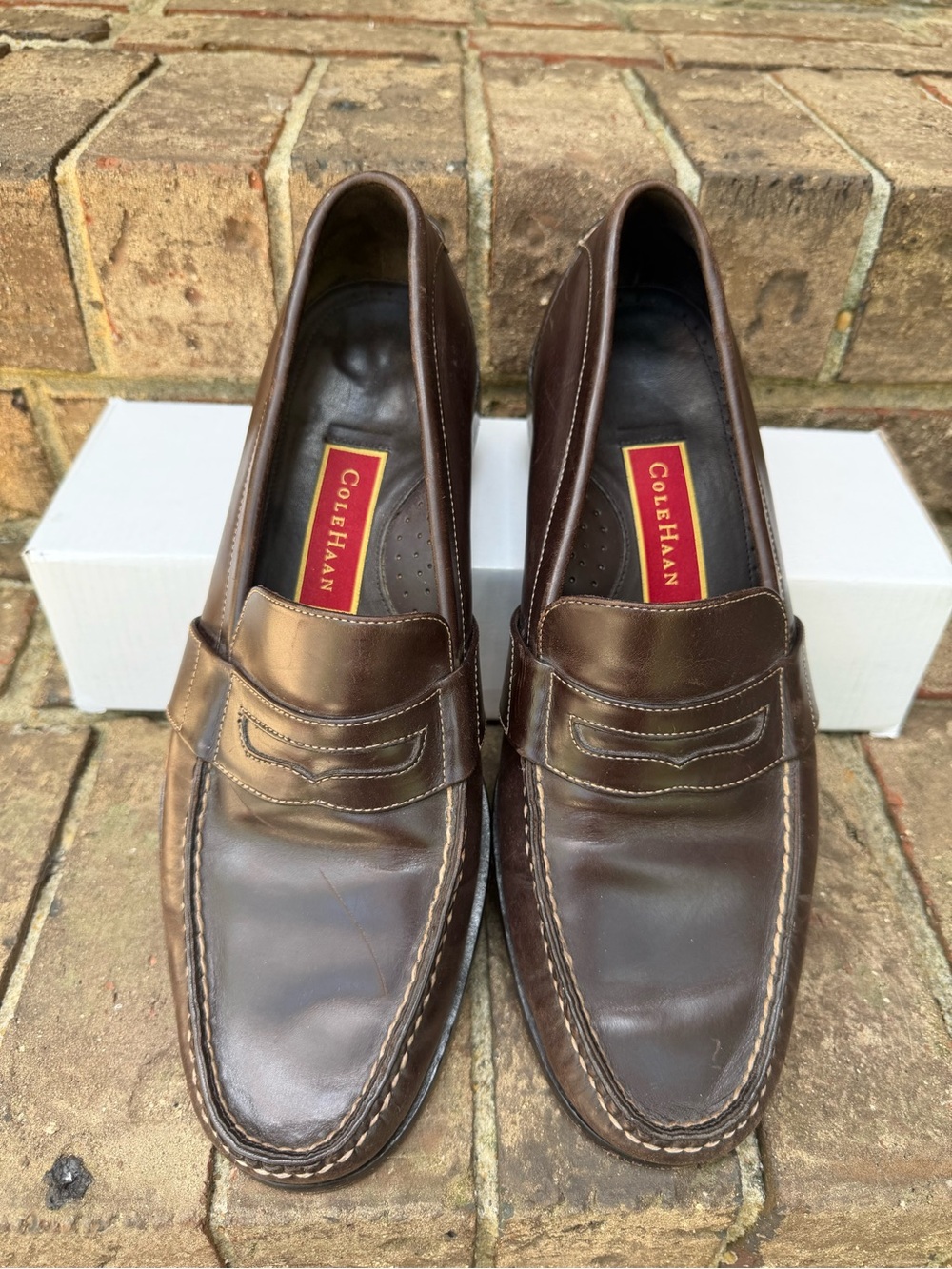 Cole Haan Dark Brown Leather Penny Loafers Men’s Size